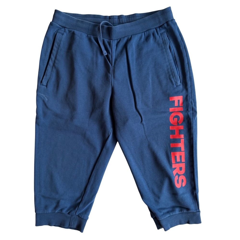 ANTA Sports Fighters Joggers Navy Blue Graphic Athletic capri Sweatpants Mens‎ M
